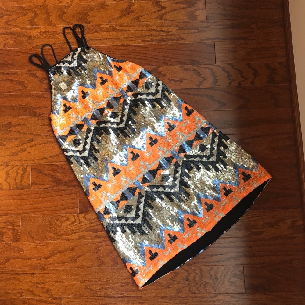 Nasty Gal Sequin Multicolor Dress